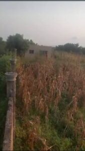 Access road leading to Kokrobite Hilltop plots of land for sale in Accra Ghana.